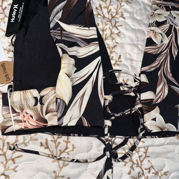 NWT Hurley HAWAIIANA WIDE STRAP TOP BIKINI SWIM tropical Hawaiian print beach - Picture 8 of 15